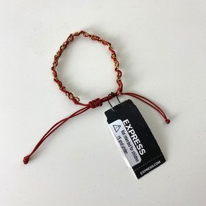 Express Red Gold Beaded Bracelet